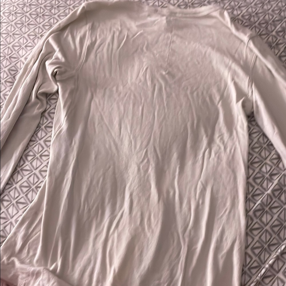 Cream Long Sleeve Top